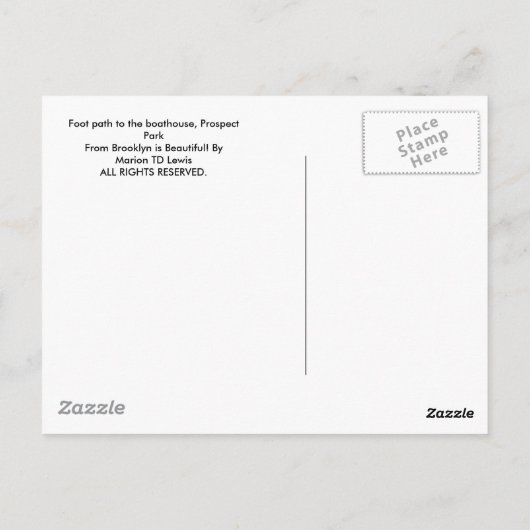 足歩道 ポストカード (裏面)