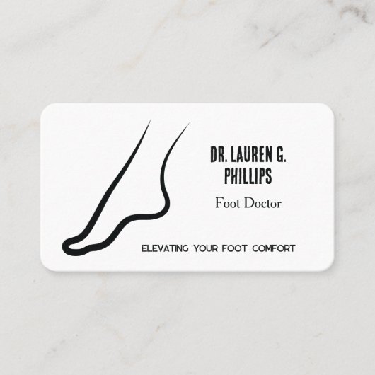 👣足気にシンプル 名刺 (正面)