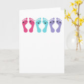 足気にチロポディポデリーおもしろい足ギフト カード (黄色い花)