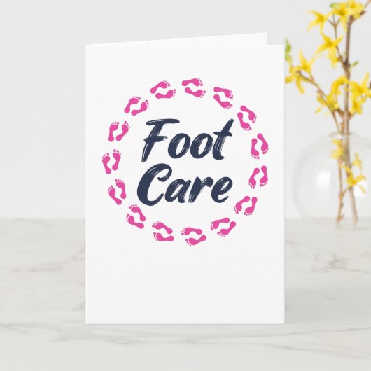 足気にペディキュアポディアトリストネイルサロンギフト カード (黄色い花)