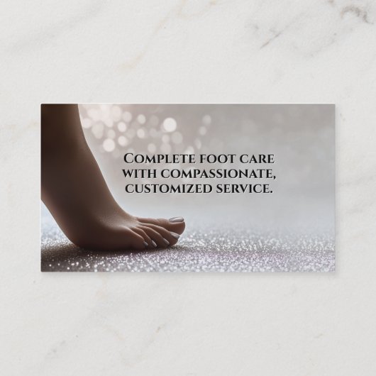 足気にポダイアトリストリフレクソロジーセラピスト足 名刺 (裏面)