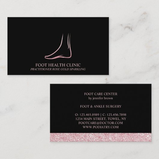 足気にポディープラクショナ 名刺 (正面/裏面)