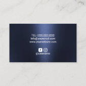 足気にマッサージセラピーネイビーブループラクティショナー 名刺 (裏面)