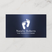 足気にマッサージセラピーネイビーブループラクティショナー 名刺 (正面)