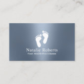 足気にマッサージセラピーモダンダスティブルー 名刺 (正面)