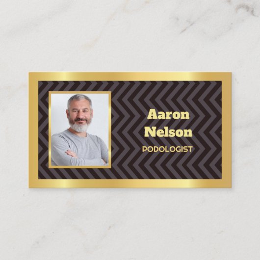 足気に写真 名刺 (正面)