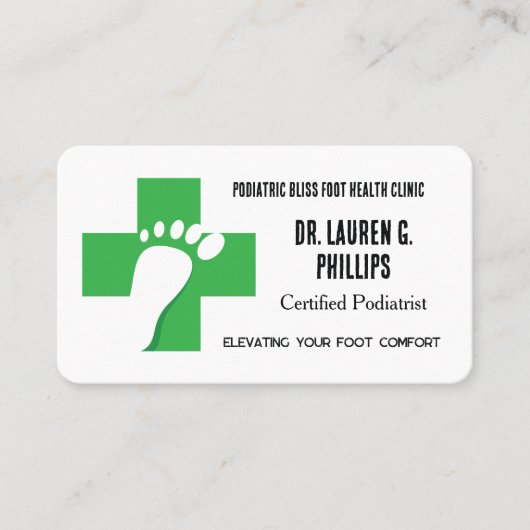 足気に専門者 名刺 (正面)