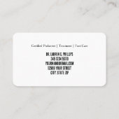 足気に専門者 名刺 (裏面)