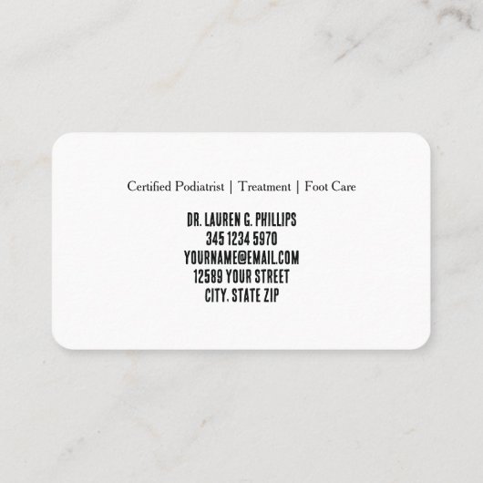 足気に専門者 名刺 (裏面)