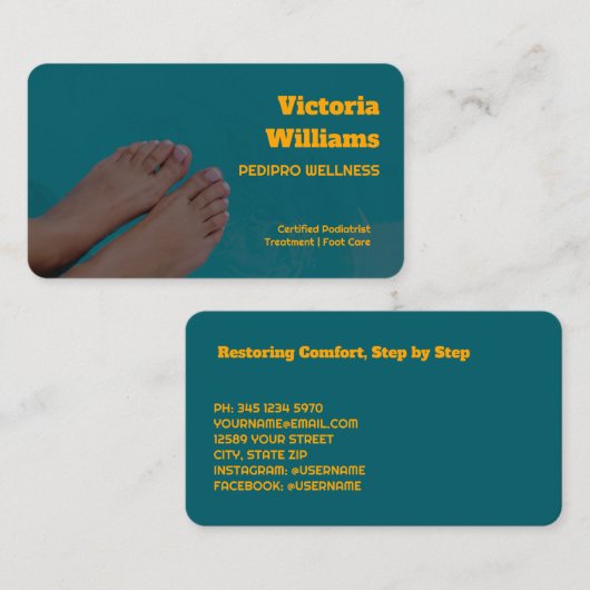 足気に 名刺 (正面/裏面)