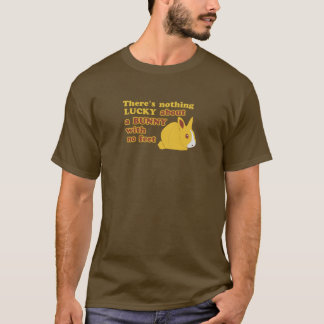 足無しでバニーについて幸運な何もありません Tシャツ