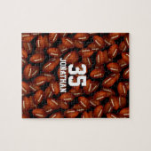 足球パーソナライズされた模様 ジグソーパズル (横)