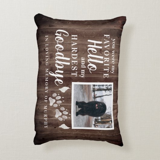足素朴跡ペパーソナライズされたット記念写真 アクセントクッション