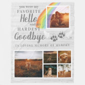 足素朴跡ペパーソナライズされたット記念写真 フリースブランケット (正面)