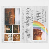 足素朴跡ペパーソナライズされたット記念写真 フリースブランケット (正面(横))