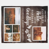 足素朴跡ペパーソナライズされたット記念写真 フリースブランケット (正面(横))