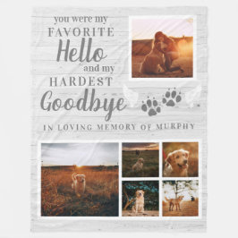 足素朴跡ペパーソナライズされたット記念写真 フリースブランケット