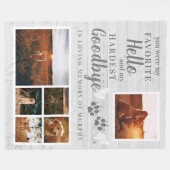 足素朴跡ペパーソナライズされたット記念写真 フリースブランケット (正面(横))