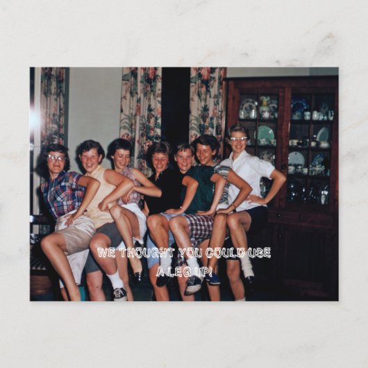 足考えを上げろ!1950のポストカード ポストカード (正面)