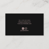 足衛生医モダンバラ金ゴールドとブラック 名刺 (裏面)