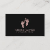 足衛生医モダンバラ金ゴールドとブラック 名刺 (正面)