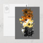 足跡が残る ポストカード (正面/裏面)