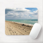 足跡と海 マウスパッド (マウス)