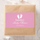 足跡のある赤ちゃんシャワー水ボトルのシール ラベル (インサイチュ)