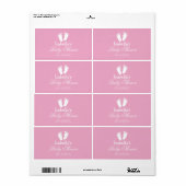 足跡のある赤ちゃんシャワー水ボトルのシール ラベル (フルシート)