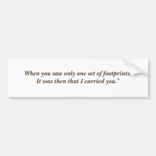 足跡のセットを一つだけ見たとき バンパーステッカー