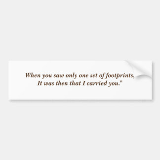 足跡のセットを一つだけ見たとき バンパーステッカー