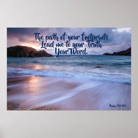 足跡のパス海マットポスター ポスター (正面)