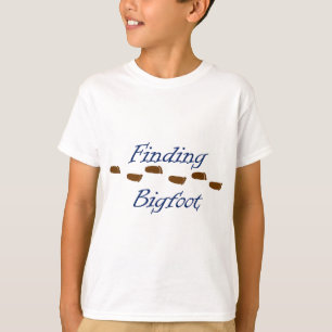 足跡のビッグフットを見つけること Tシャツ