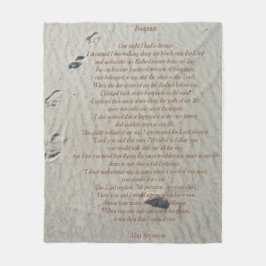 足跡のフリースブランケット フリースブランケット