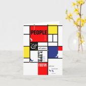 足跡のメッセージカード カード (黄色い花)