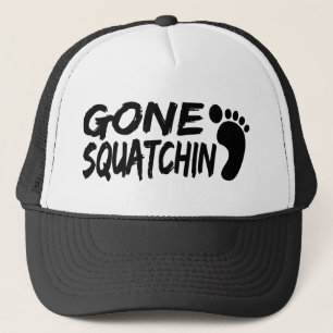 足跡のユニークな行ったSQUATCHINのロゴ キャップ