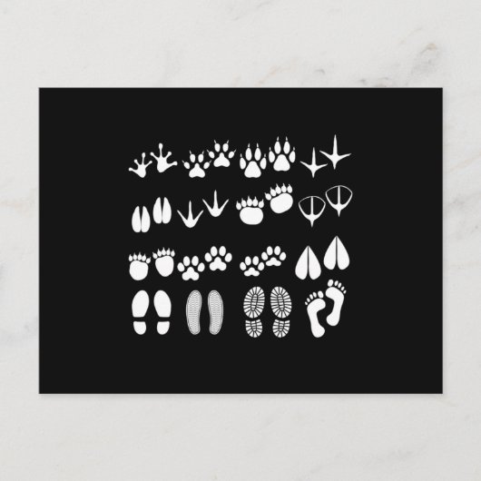 足跡の動物ファーム農家チキンカウギフト ポストカード (正面)