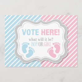 足跡の性は投票のテーブルの印を明らかにします 招待状