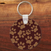 足跡の犬 キーホルダー (正面)