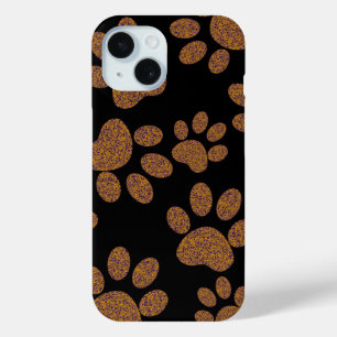 足跡の犬 iPhone 15ケース