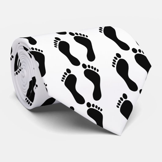 足跡の足 ネクタイ (ロール)