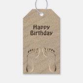 足跡インサンド誕生日 ギフトタグ (正面)
