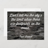 足跡オンザムーン引用文 ポストカード (正面/裏面)