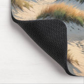 足跡オンビーチ砂丘 マウスパッド (コーナー)