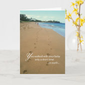 足跡オンビーチ カード (黄色い花)