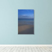 足跡オンビーチ キャンバスプリント (インサイチュ (ウッドフロア))