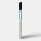 足跡オンホワイトサンディビーチ、名勝アクアブルー Case-Mate iPhoneケース (裏面 / 右)