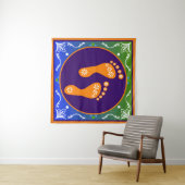 足跡カラフル付きランゴリ タペストリー (インサイチュ(横))