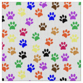 足跡カラフル ファブリック (クローズアップ)