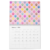 足跡カレカラフルンダー カレンダー (2月 2026)